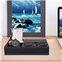 Valet Plateau Cuir, Organisateur de Table de Nuit pour Homme, Support de Boîte de Rangement de Bureau ou de Commode pour Bijoux,