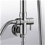 Inverseur de Douche, G1 / 2 "Adaptateur de Douche en Laiton de Salle de Bains en Laiton Arrondi fixé au Mur avec Accessoires de 