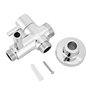 Inverseur de Douche, G1 / 2 "Adaptateur de Douche en Laiton de Salle de Bains en Laiton Arrondi fixé au Mur avec Accessoires de 