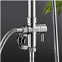 Inverseur de Douche, G1 / 2 "Adaptateur de Douche en Laiton de Salle de Bains en Laiton Arrondi fixé au Mur avec Accessoires de 
