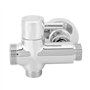 Inverseur de Douche, G1 / 2 "Adaptateur de Douche en Laiton de Salle de Bains en Laiton Arrondi fixé au Mur avec Accessoires de 