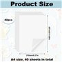 YBCCBY 40PCS Papier Autocollant Transparent 210*297mm Papier Autocollant Imprimante Papier Autocollant Jet d'Encre A4 Vinyle Imp