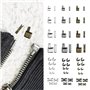 YBCCBY 60 Pièces Réparation Fermeture à Glissière Kit de Reparation Fermeture Eclair Fermeture à Glissière en Métal 4 Tailles :