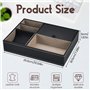 YBCCBY Plateau Vide Poche en Cuir Plateau Cuir Boîte de Rangement pour Portefeuilles à 5 Compartiments Organisateur de Tiroir Ch