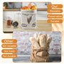 YBCCBY Lot de 4 Sac à Pain Réutilisable 40*30CM Sacs à Pain en Lin avec Cordon de Serrage Sac A Pain Tissu Sac à Pain Conservati