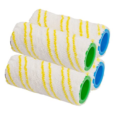 4 Pièces Brosse en Microfibre Rouleaux de Rechange Ensemble d'accessoires pour Nettoyeur de Sol Karcher FC3 FC3D FC5 FC7