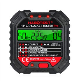 Kedelak Testeur de sortie GFCI avec affichage de la tension testeur de prise 90-250 V détecteur de tension de polarité de Circui