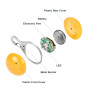 HOTERB Pendentif Lumineux Chien,LED lampe pour chien,6PCS Lumières de Sécurité Colorées pour Chien Chat pour Porte-clés Cyclisme