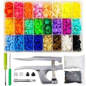460 Ensembles de Boutons Pression Plastique avec Pince