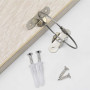 Sangles Anti-Basculement pour Meubles (6 paquets), Kit d'ancrages Muraux pour Meubles en Métal, Résistant aux Tremblements de Te