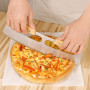 Coupe-Pizza à Bascule avec Double Manche en Bois