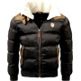 Geographical Norway Abramovitch Men - Manteau Chaud Fourrure Automne Hiver - Veste Chaude Homme Blouson Manches Longues Coupe Ve