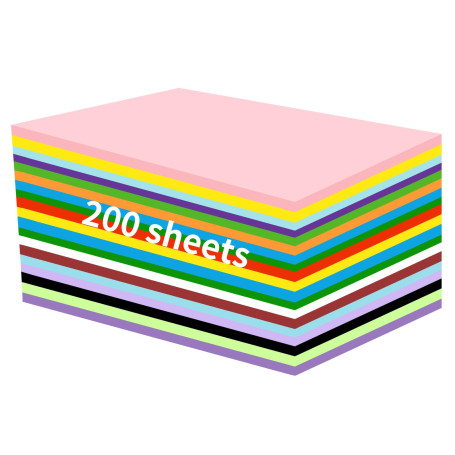 200 Feuille Cartonnée Couleur