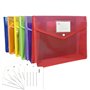 Ensemble de 6 chemises et pochette document plastique A4 : Extensibles