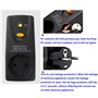 MeetUs Disjoncteur différentiel FI 10 mA 220-250 V 16A Pour appareils ménagers et outils, Noir