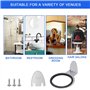 QINERSAW 2 PCS Support Seche Cheveux Mural en Acier Inoxydable Porte Sèche-Cheveux Mural Antirouille Socle Seche Cheveux avec 2 