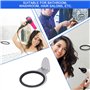 QINERSAW 2 PCS Support Seche Cheveux Mural en Acier Inoxydable Porte Sèche-Cheveux Mural Antirouille Socle Seche Cheveux avec 2 