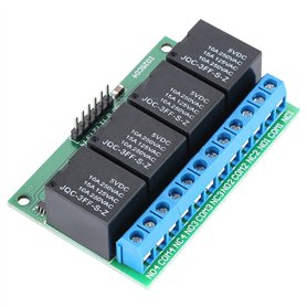 Module de Relais Autobloquant Bistable 5V 4 Canaux Module Relais à Verrouillage Automatique Bistable pour Contrôle des Moteurs à