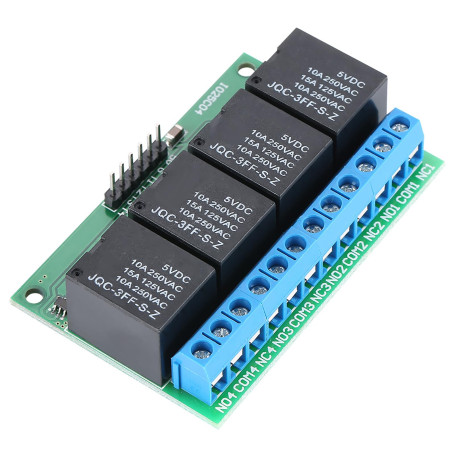 Module de Relais Autobloquant Bistable 5V 4 Canaux Module Relais à Verrouillage Automatique Bistable pour Contrôle des Moteurs à