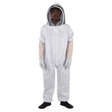 Haofy Professional Apiculture Combinaison De Protection Apiculteur Protect Equipment Combinaison avec Une Paire de (XXL)