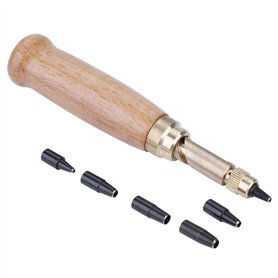 Outil de Perforation pour Cuir Couture Poinçon Automatique Perforateur de Ceinture avec Tête de Frappe Embouts 1.5/2/2.5/3/3.5/4