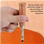 Outil de Perforation pour Cuir Couture Poinçon Automatique Perforateur de Ceinture avec Tête de Frappe Embouts 1.5/2/2.5/3/3.5/4