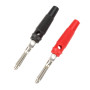 Fiches bananes,Akozon Lot de 10 4 mm P3008 plastique nickelé noir rouge fiches Bananes pour Haut-parleurs, écran Murale, système