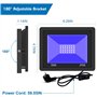 LED Noire UV Eleganted 30W UV Projecteur à Effet de 365nm Longueur d'onde de Scène Allumant IP66 Imperméable Approprié pour La F