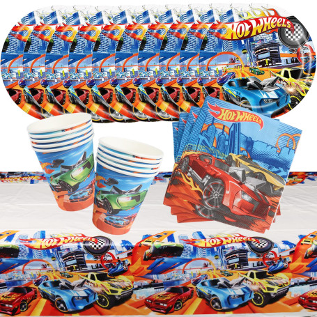 41Pcs Kids Birthday Party Set Hot Wheels