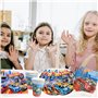 41Pcs Kids Birthday Party Set Hot Wheels, Décoration de voiture de course, Set de table d'anniversaire, Assiettes, Nappes, Servi
