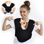 Gxhong Sac avant pour chien - Sac pour petit chien - Double bandoulière - Réglable - Écharpe de transport pour chien - Mains lib