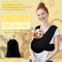 Gxhong Sac avant pour chien - Sac pour petit chien - Double bandoulière - Réglable - Écharpe de transport pour chien - Mains lib
