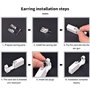 Kit Perçage d'oreille 6 Pistolet de Perçage d'oreille Jetable avec 6 Goujons d'oreille Sécurité Oreille Piercing Oreille Goujon 