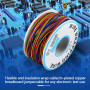 Akozon Rouleau de Câble Fil Electrique de Test Isolation P/N B-30-1000 Câble d'isolation Coloré 8 Fils en Cuivre étamé