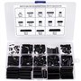 QIMEI-SHOP Goupille élastique Fendue Goupilles Fendues en Acier au Manganèse Assortiment Kit M1.5 M2 M2.5 M3 M4 M5 M6 avec la Bo