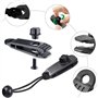 Gmili 24 Pcs Clip de Tente Bâche avec 12x Pince pour bache et 12x Tendeur Corde Elastique, Pince a oeillet pour bache Camping Ac
