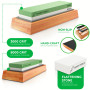 Sharp Pebble Pierre 2 Side aiguisant Grit Whetstone Meilleur Couteau de cuisine Sharpener Waterstone avec antiglisse en caoutcho