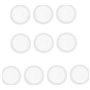 Lot de 10 flûtes de kazoo blanches - Membrane transparente - 18 mm - Accessoires pour instruments à vent
