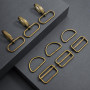 Kolamom 60PCS Mousqueton a Main 32 mm, Pivotant Sac, Anneau en D, Boucle Coulissante Belt, Couleur Bronze, 45 x 38 mm Unisex