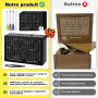 Tirelire en Bois avec marqueurs Autocollants, Tirelire Réutilisable avec, Tirelire avec Chiffres à Cocher,Tirelire avec Compteur