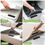 Kolamom 40 Scratch Autocollant Double Face, Scratch Autocollant 3 cm × 10 cm, pour Tapis, Coussins de Canapé, Noir