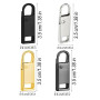 12 Pcs Métal Zipper Pull