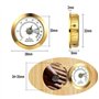 Hygromètre de rechange pour cave a cigares - φ 38mm - Or - Alliage rond - Moniteur précis - Humidor - Hygromètre - Valise de gui