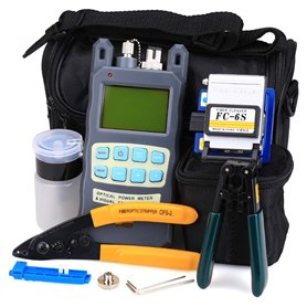 FTTH Kit d'outils à fibre optique 9 en 1 avec compteur de puissance et dénudeur de câble FC-6S