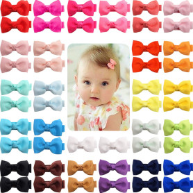 JOYOYO 50 pièces Barrettes bébés filles Ruban complet recouvert