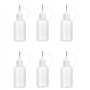 Lot de 6 flacons applicateurs de 30 ml - Flacon de colle à pointe aiguille - Pour bricolage