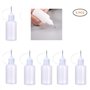 Lot de 6 flacons applicateurs de 30 ml - Flacon de colle à pointe aiguille - Pour bricolage, quilling craft, huile, petits proje