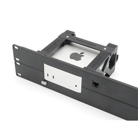 thingsNrack Support pour 1-3 Apple Mac Mini M4 avec Bouton Marche/arrêt et 1 clé USB Ethernet RJ45