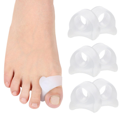 Lot de 12 séparateurs d'orteils en gel pour homme et femme - Pour redresser les orteils - Correction des oignons - Marteau d'ort