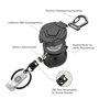 SURFOU Porte Clef Badge Enrouleur, Lot De Deux Porte-badges Clé Retractable Avec Mousqueton, Robuste Attache Porte-badge Cle de 